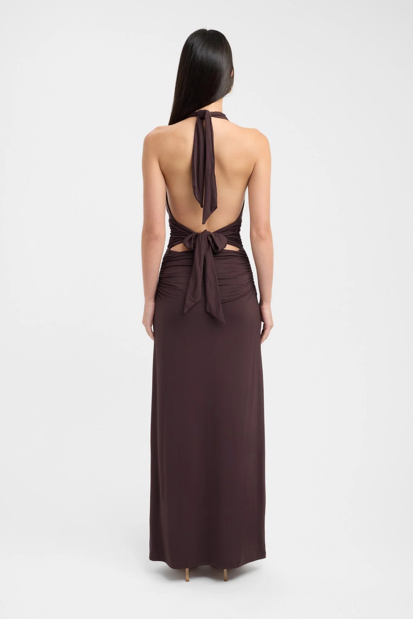 Leni Maxi Dress in Dark Mahogany
