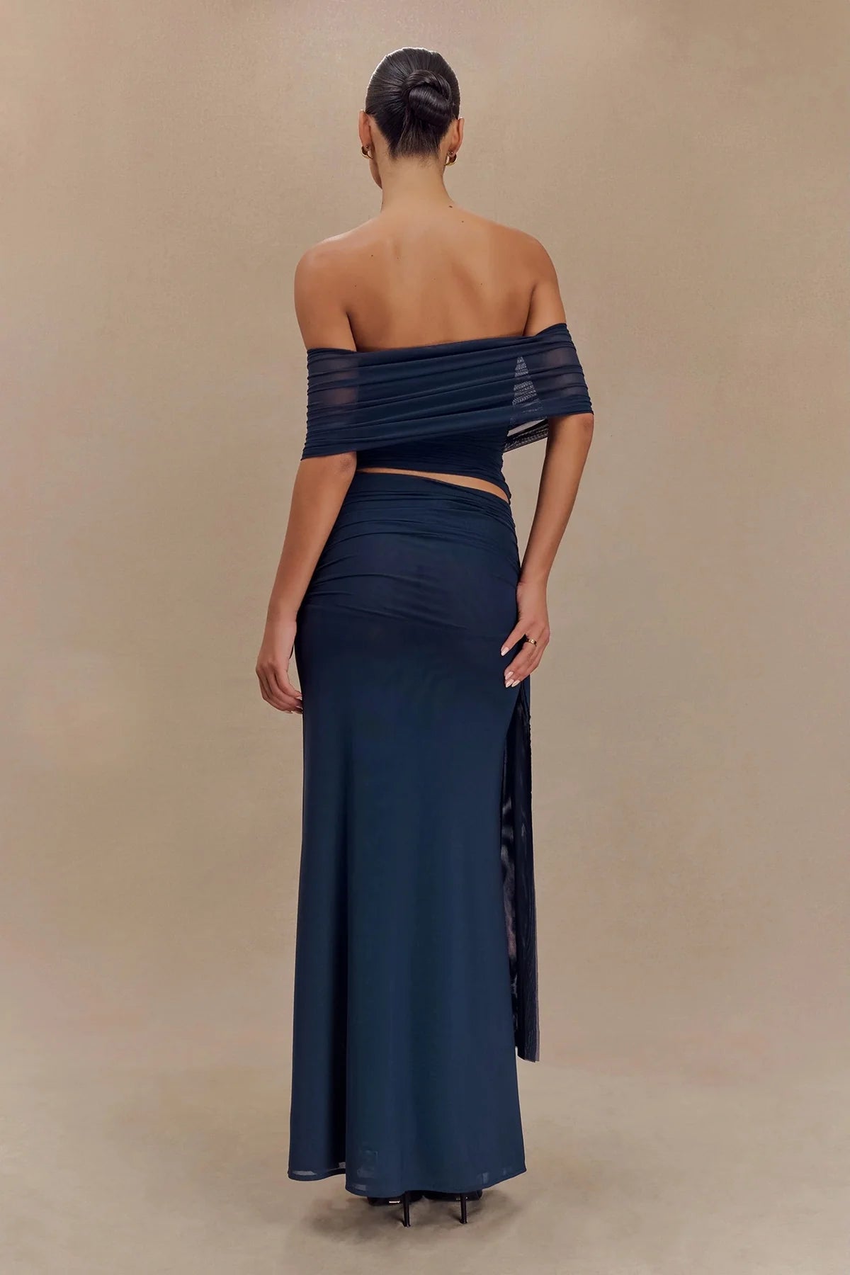 Arna Mesh Maxi Set in Midnight