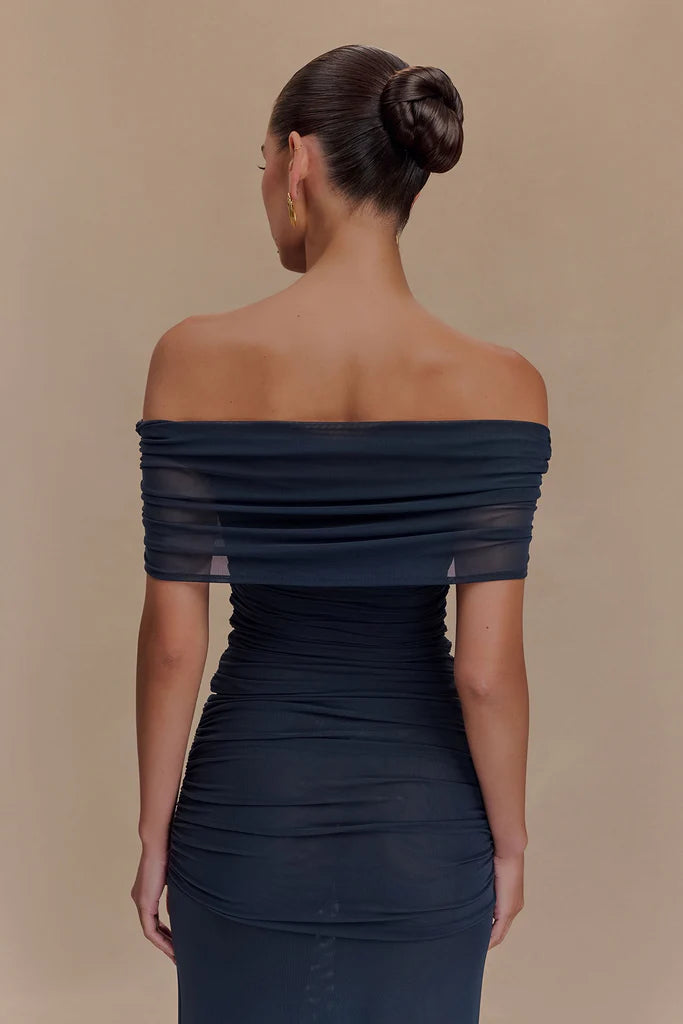 Arna Mesh Maxi Set in Midnight