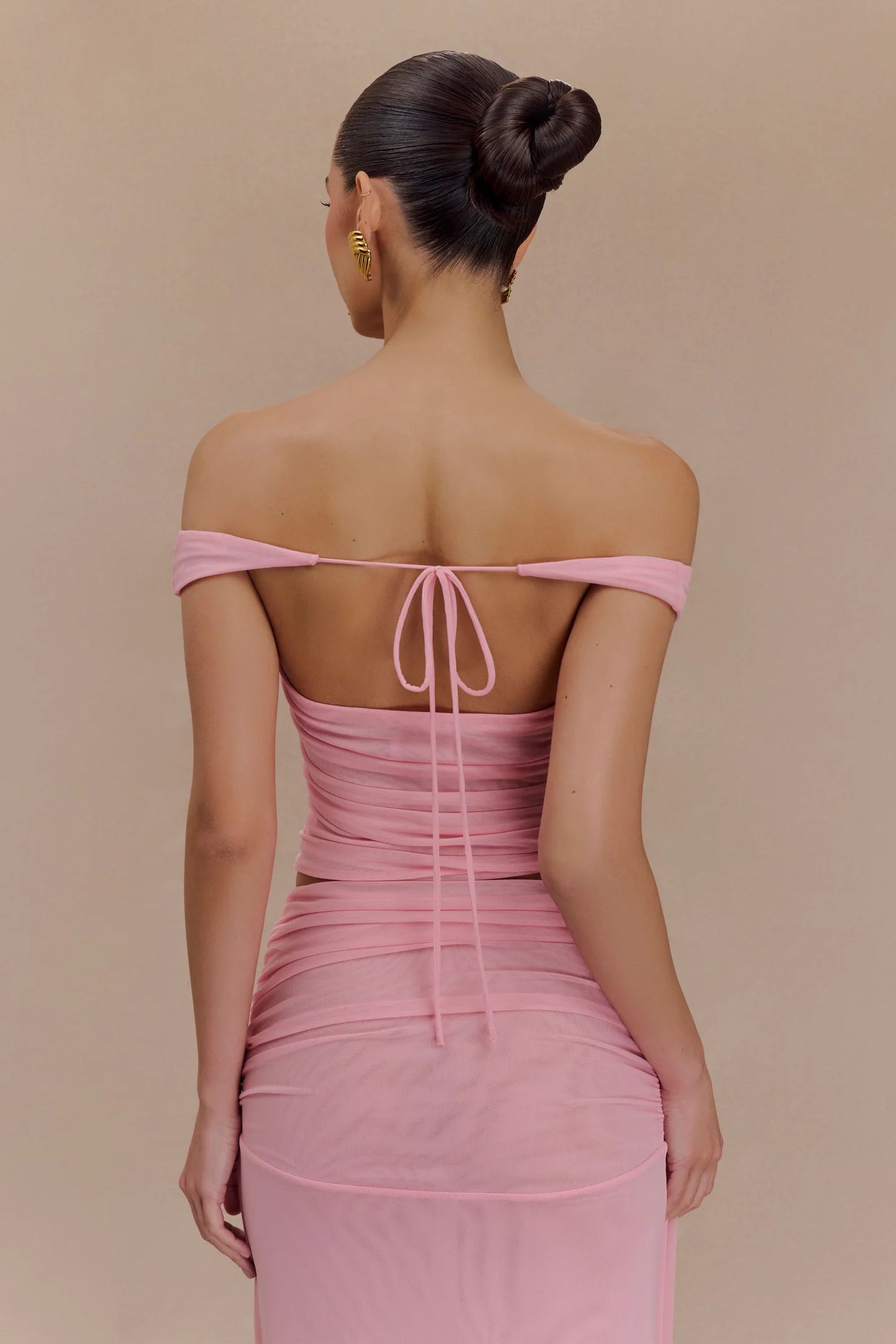 Brooklyn Mesh Maxi Set in Candy Pink