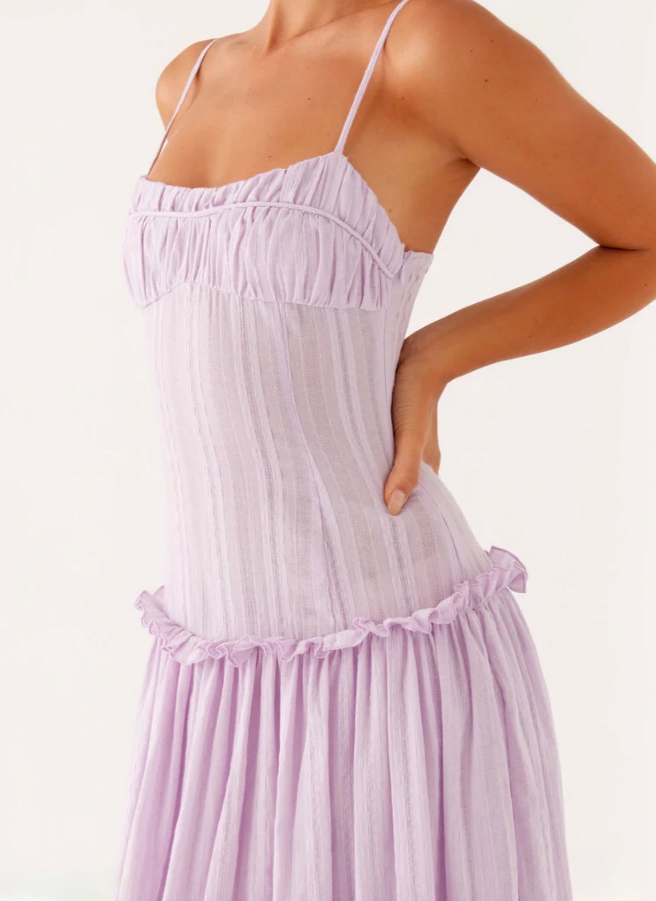 Jacinda Drop Waist Maxi in Lavender