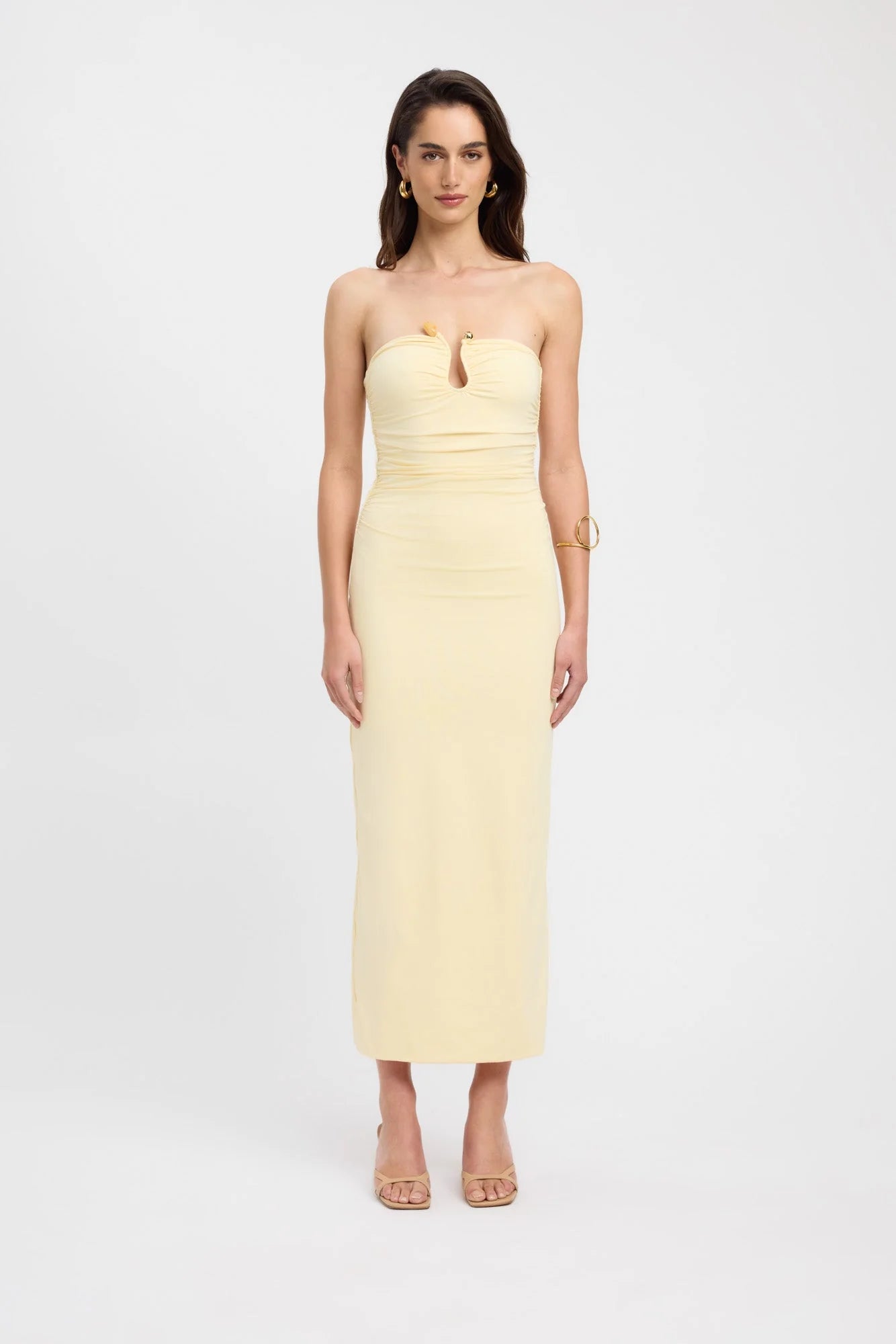 Tayla Trim Maxi Dress in Butter
