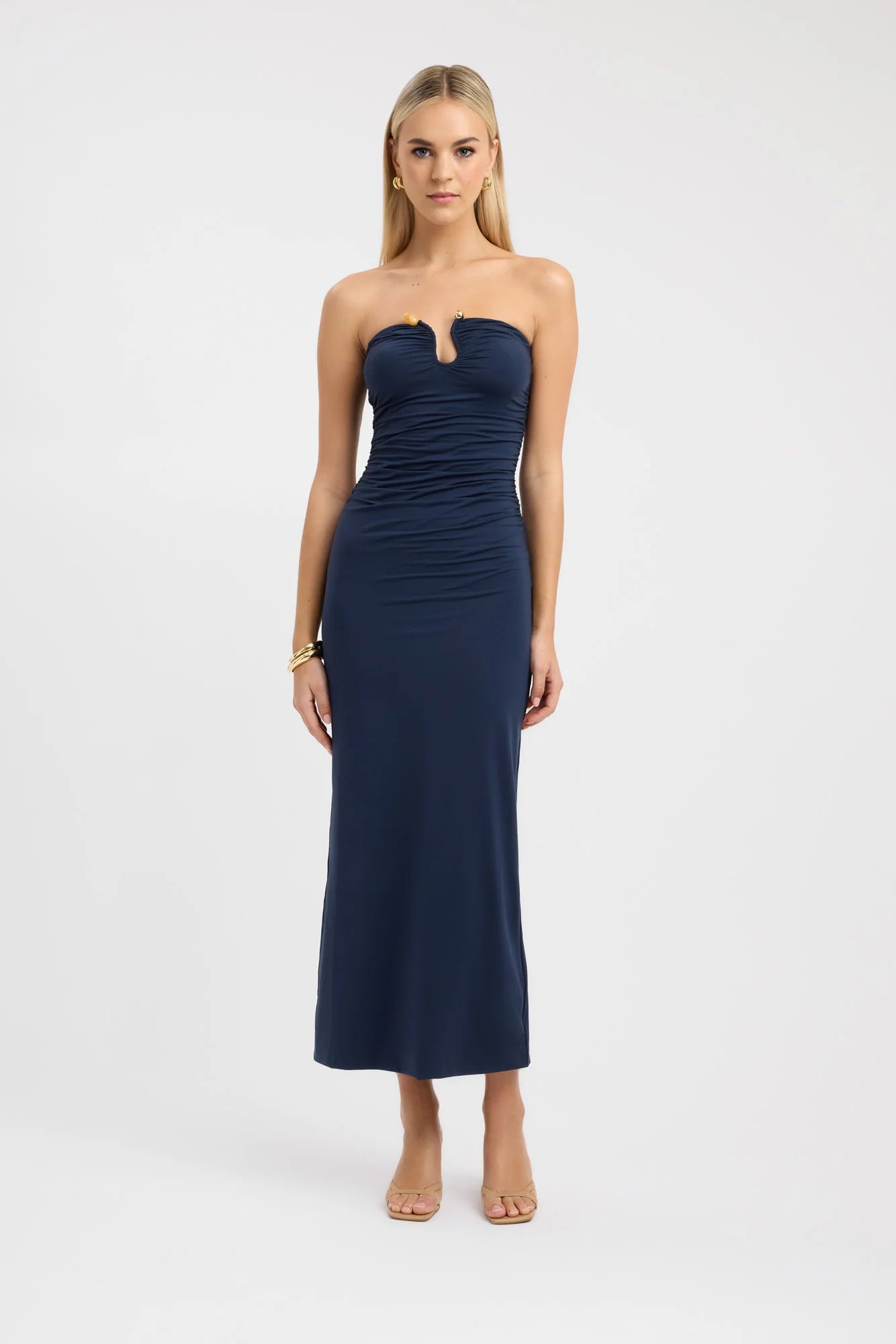 Tayla Trim Maxi Dress in Blueberry