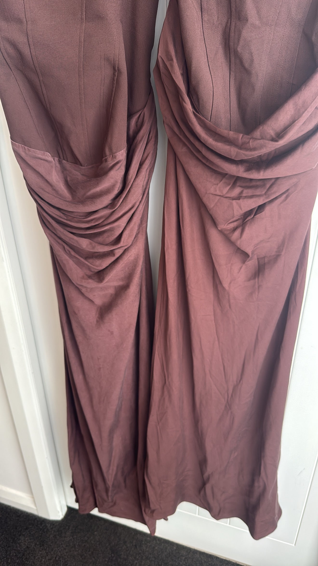 Cornelia Maxi Dress in Plum Brown (12) - FOR SALE