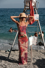 Load image into Gallery viewer, Mesh Fuchsia Slip Dress (10) - With Harper Lu
