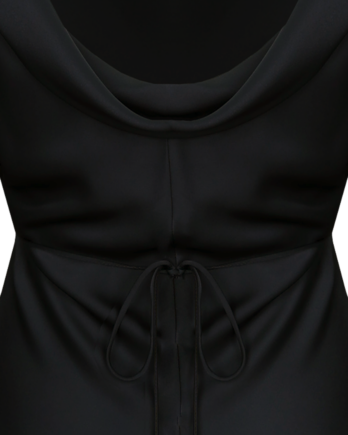 Firebird Satin Cowl Mini in Black