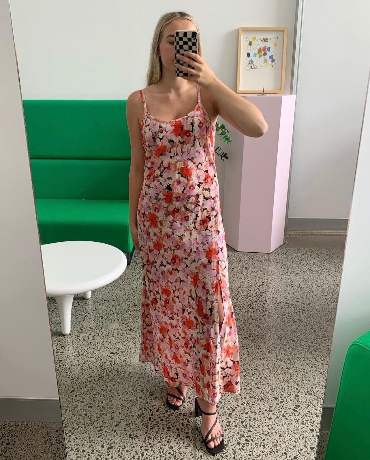 Aimee Silk Slip in Pansy