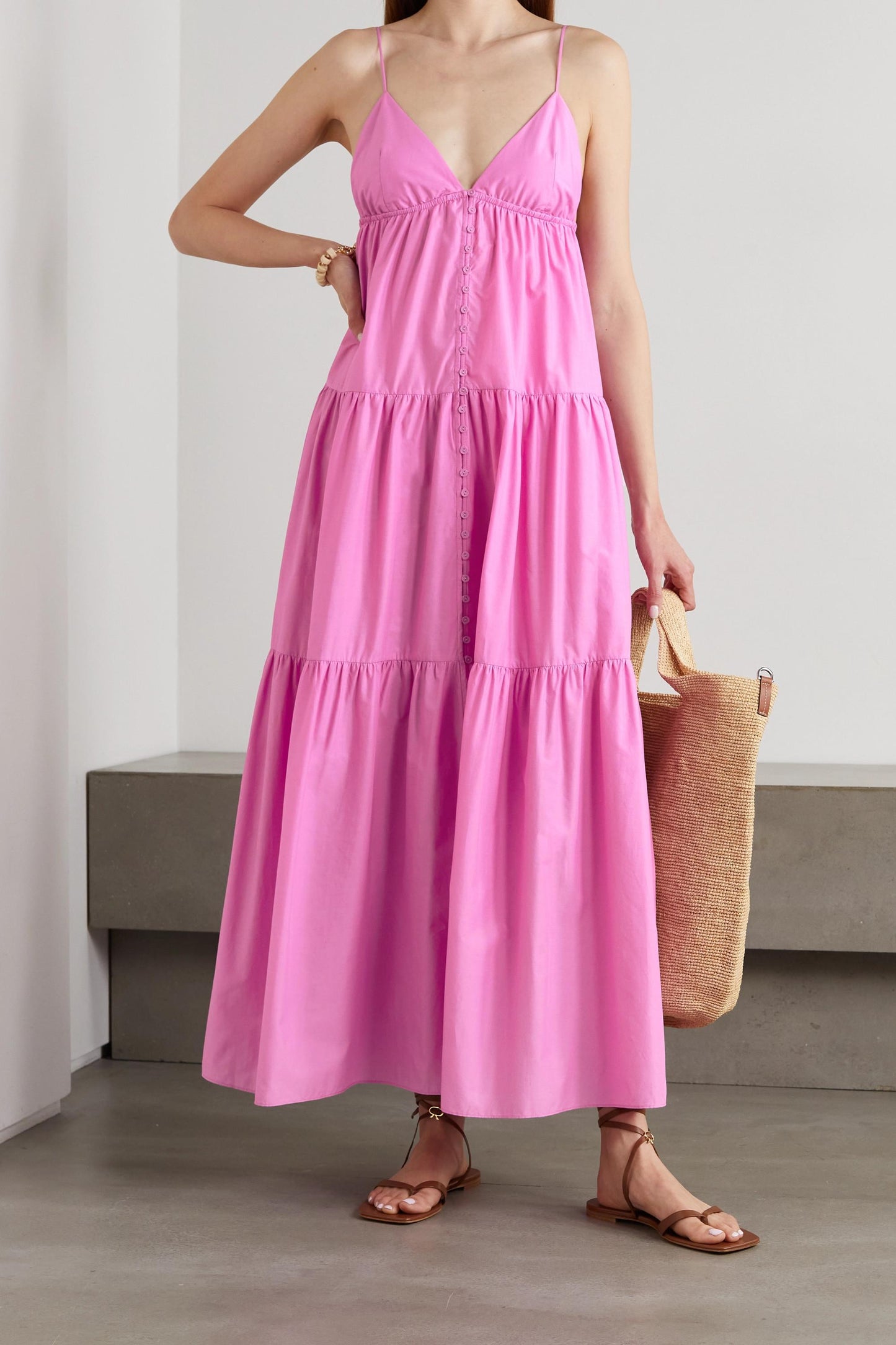 Tiered Cotton Maxi Dress