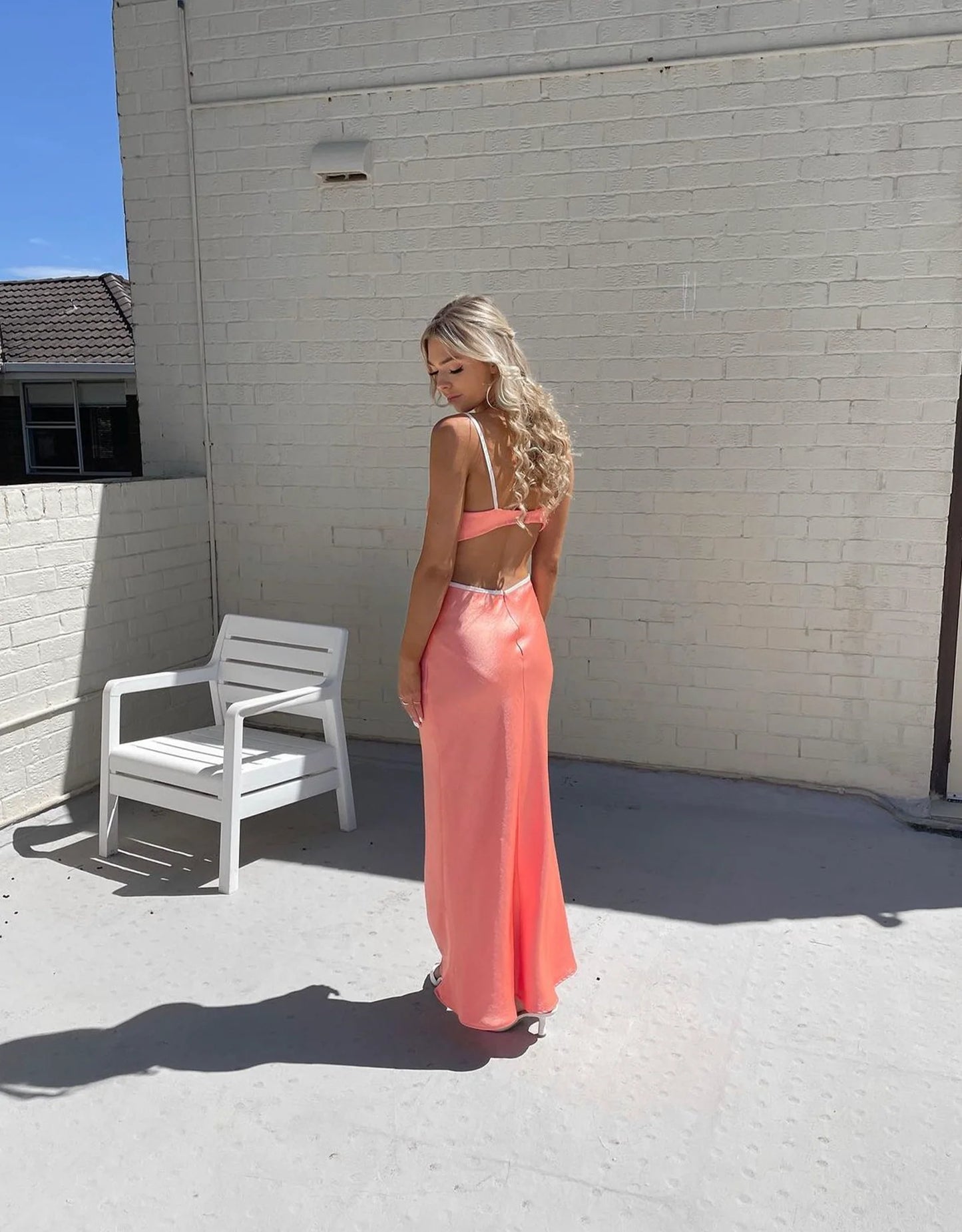 Veronique Maxi Dress in Coral