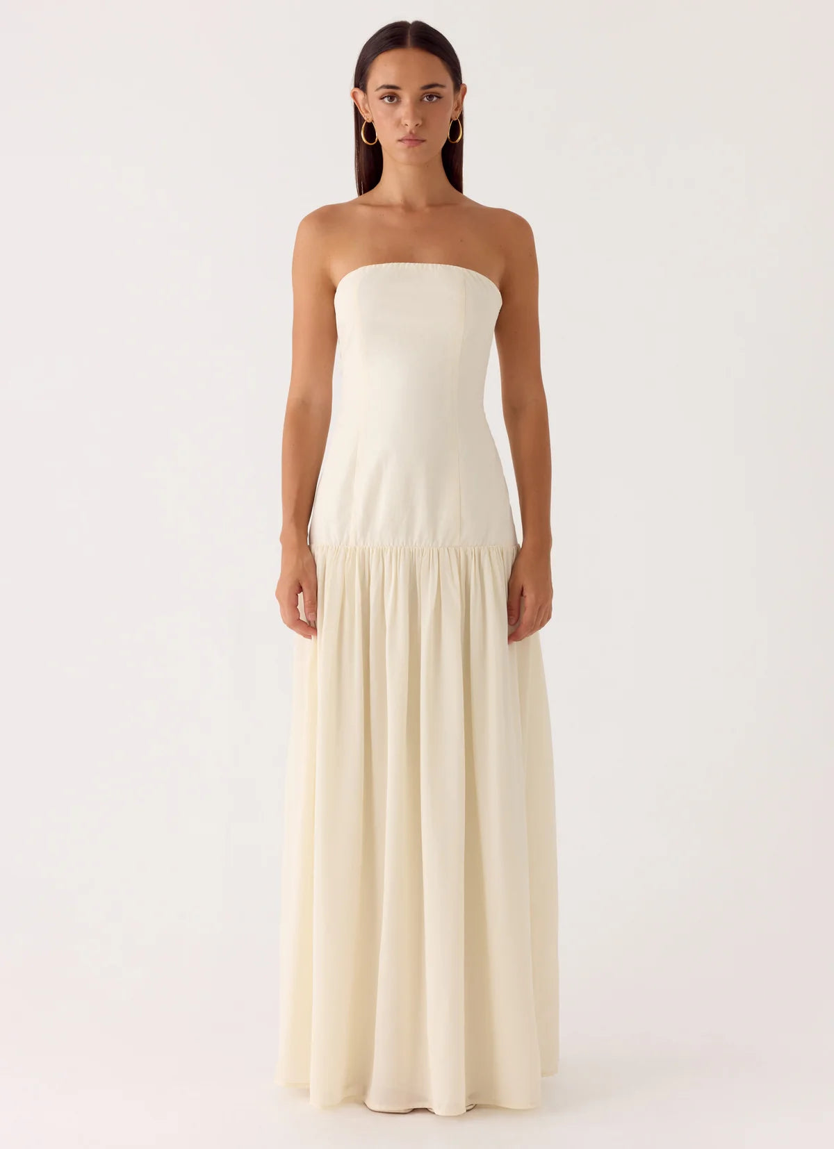 Slowing Tide Maxi Dress in Ivory