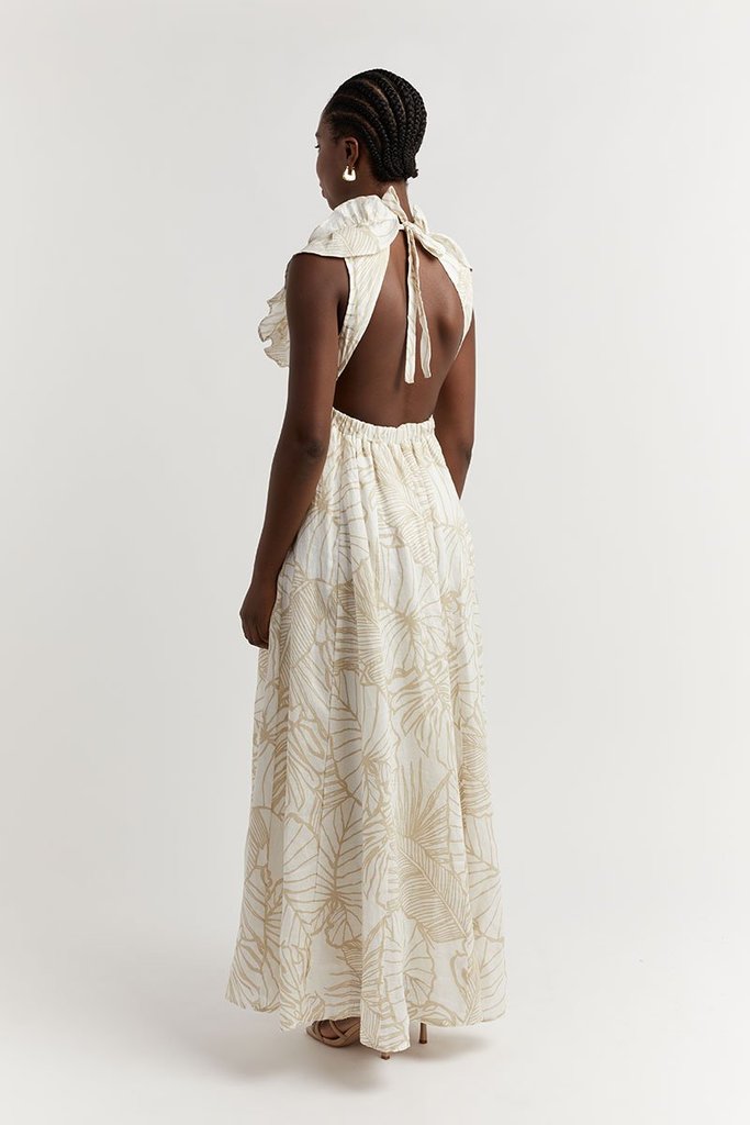 Malta Palm Frill Dress