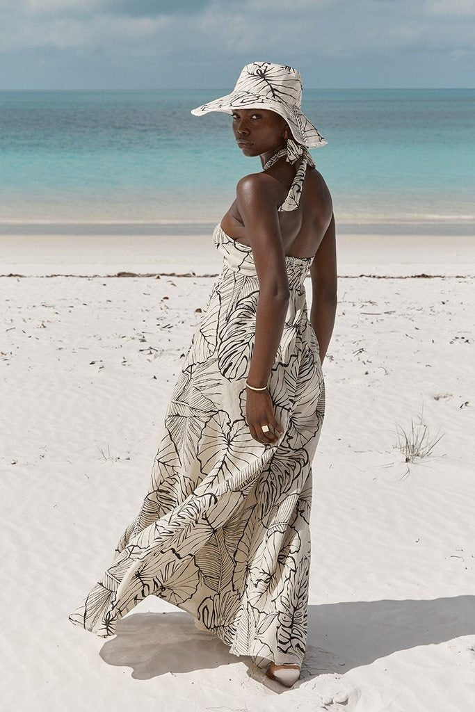 Malta Black Linen Knot Dress