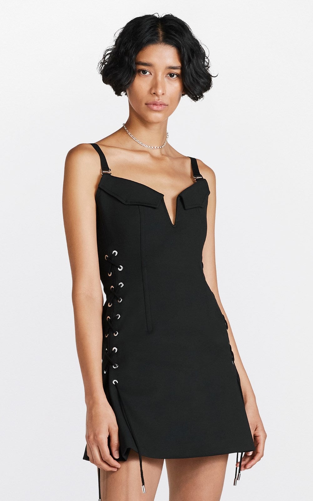 Lace Bonded Mini in Black