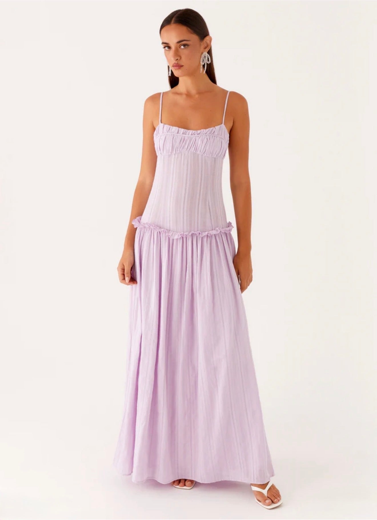 Jacinda Drop Waist Maxi in Lavender