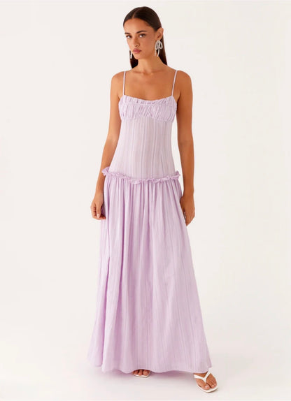 Jacinda Drop Waist Maxi in Lavender