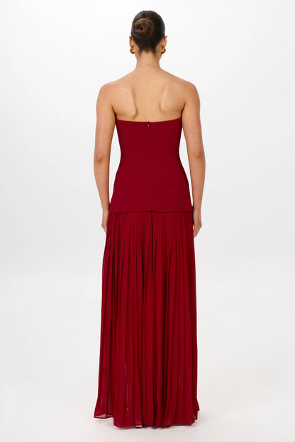 Nicolette Maxi Dress in Raspberry