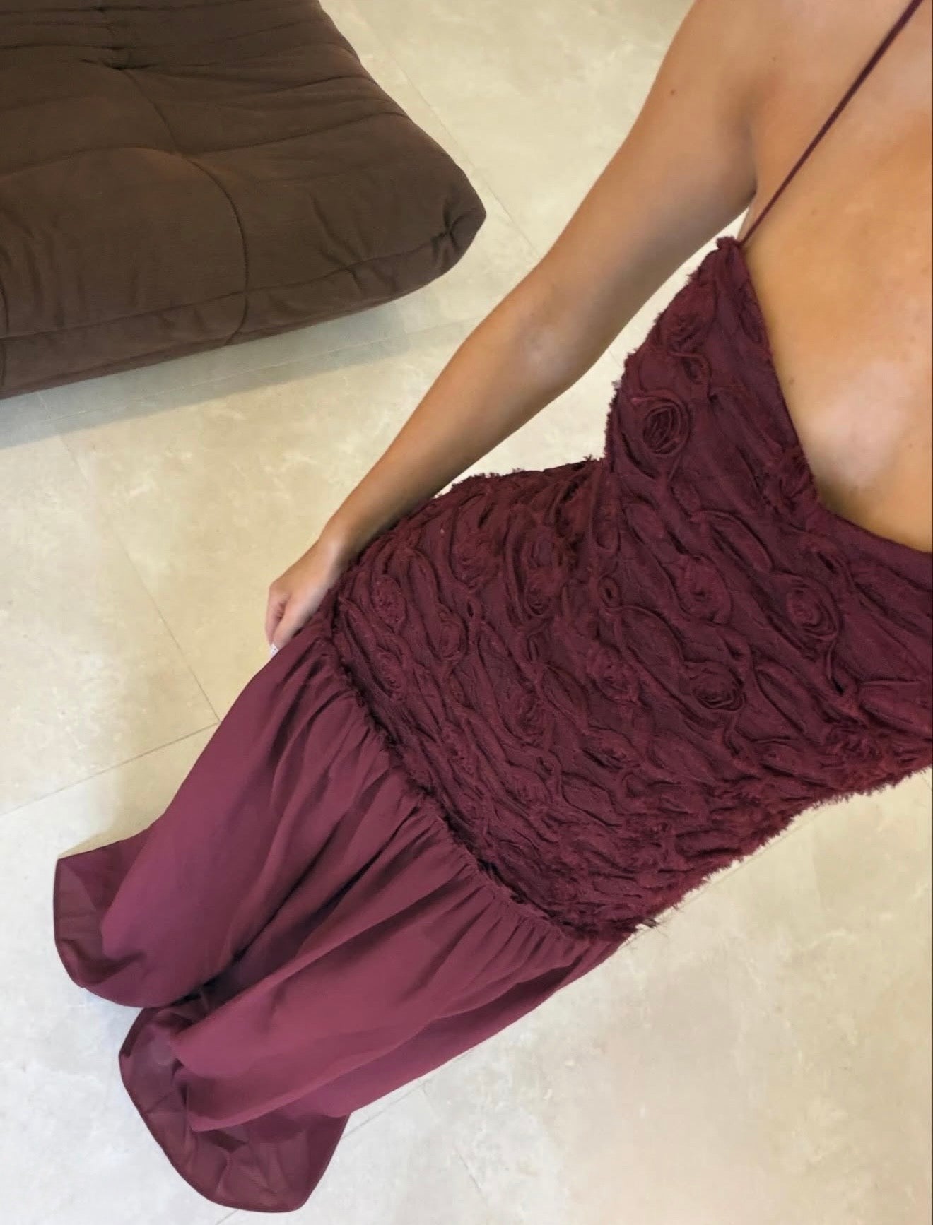 Renata Dress in Port