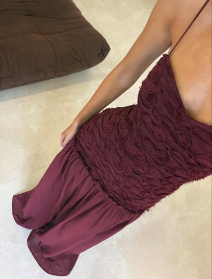 Renata Dress in Port