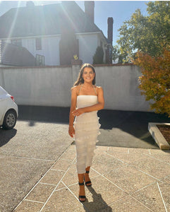 Halo Midi Dress in White - By Nicola