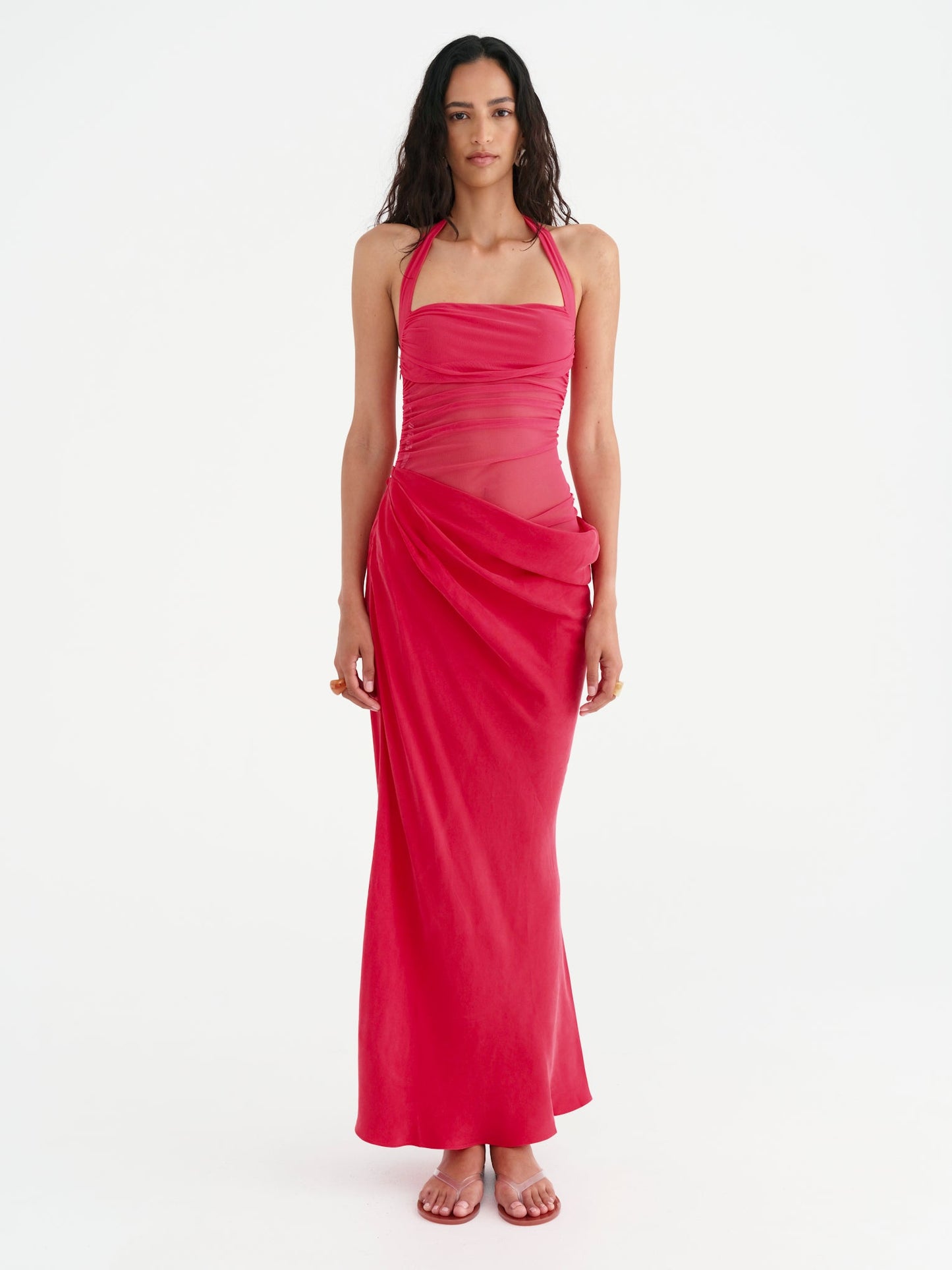 Gina Halter Maxi Dress in Watermelon