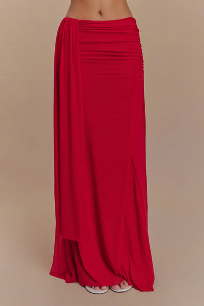 Brooklyn Mesh Maxi Set in Ruby