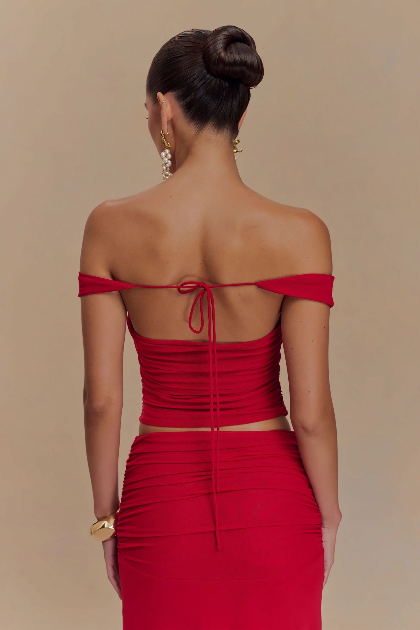Brooklyn Mesh Maxi Set in Ruby