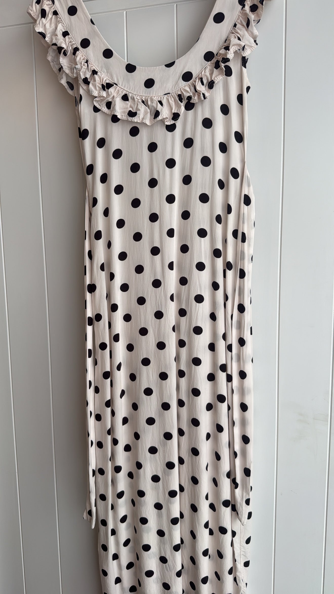 Luna Dress with Polka Dots in White/Black (XS/S) - FOR SALE