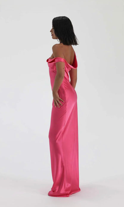 Monika Gown in Neon Pink