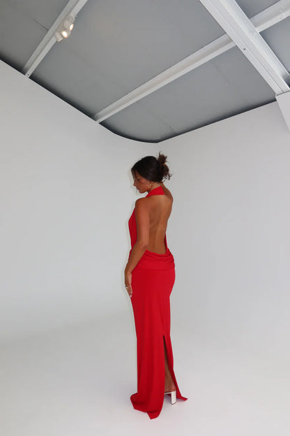 Vanessa Jersey Dress in Cherry