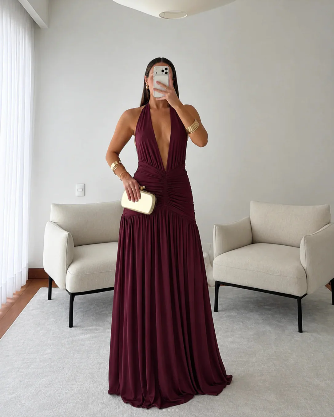 Melania Maxi in Cherry Lacquer