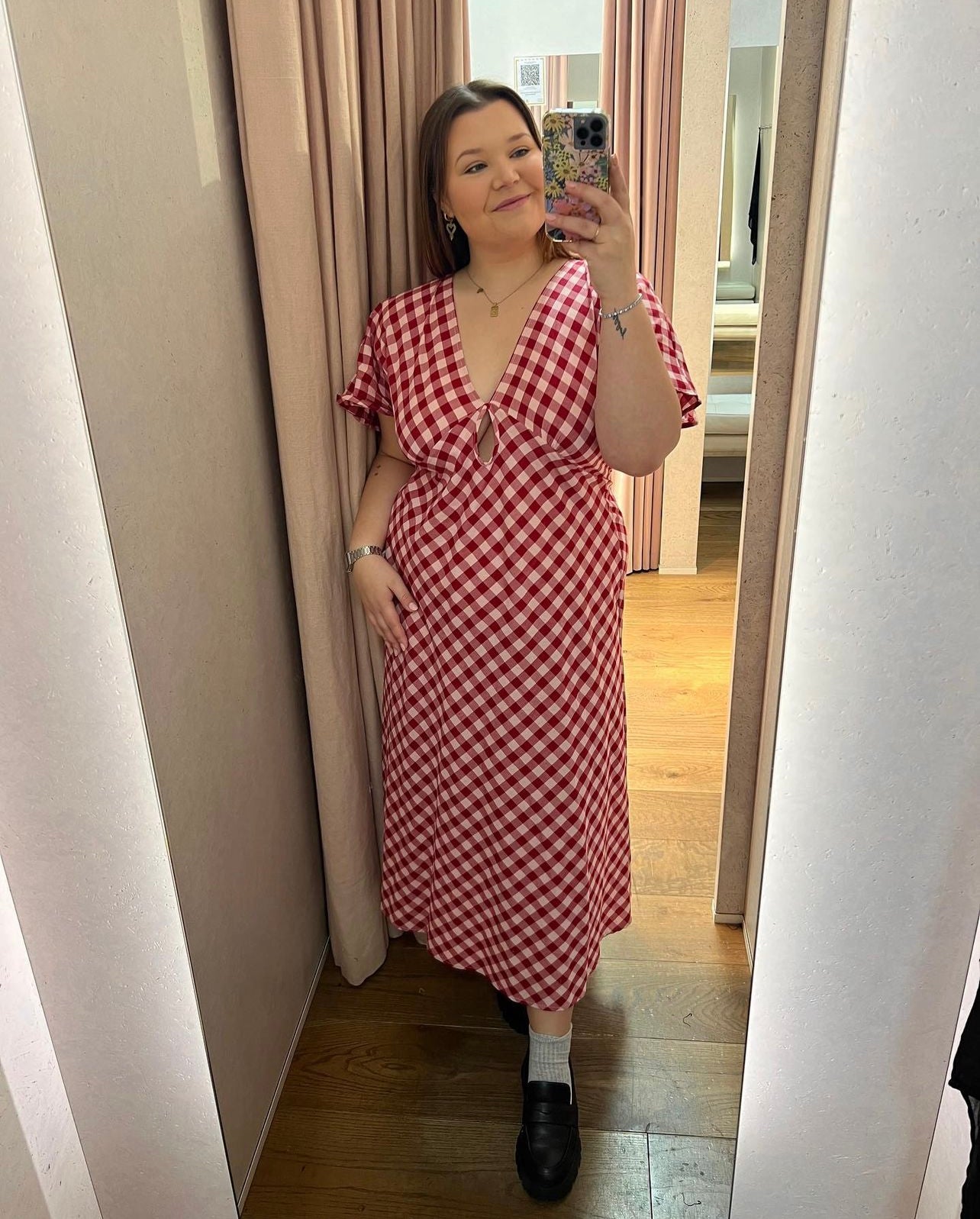 Clover Dress in Red Gingham