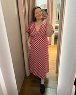 Load image into Gallery viewer, Clover Dress in Red Gingham - RUBY
