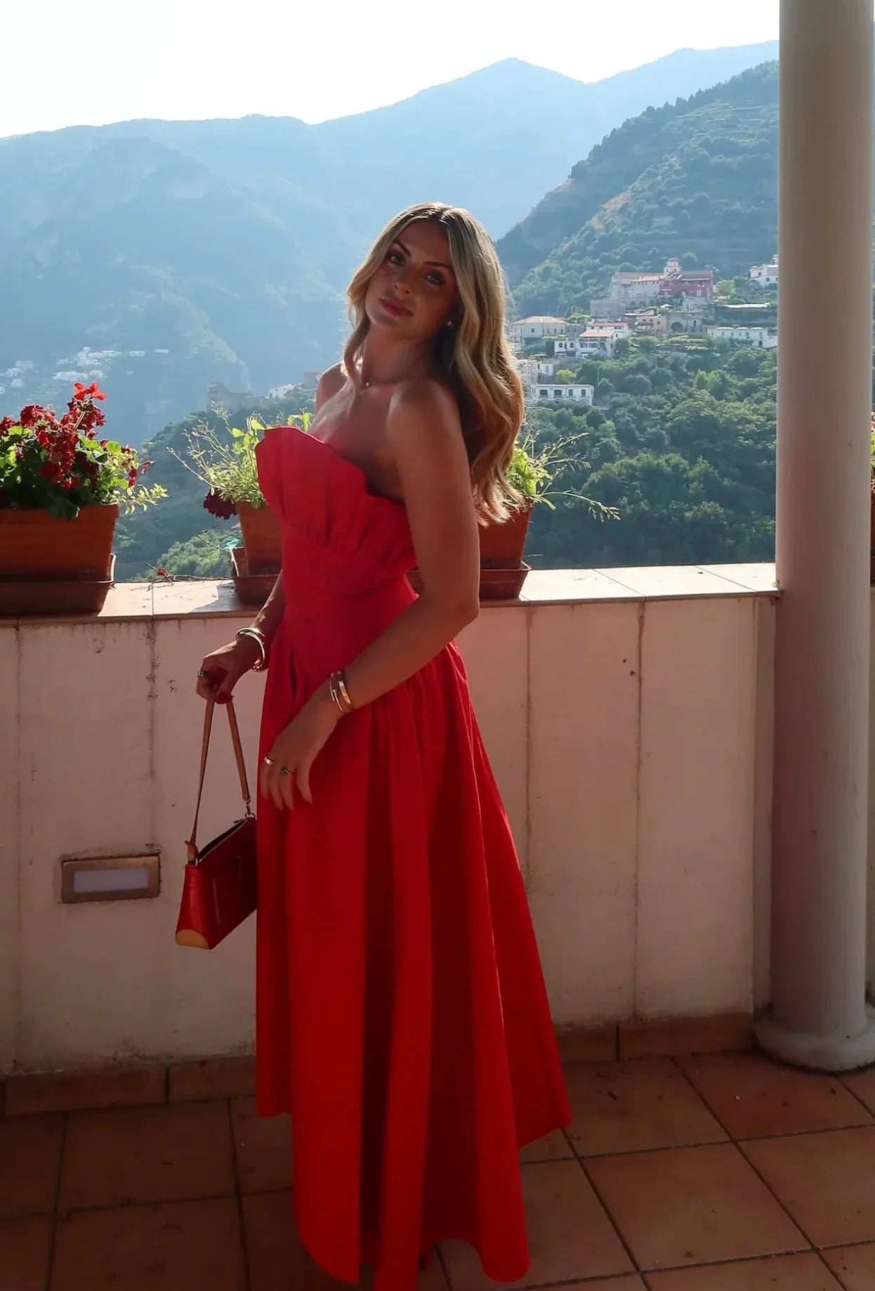 Laurel Sleeveless Maxi Dress In Red