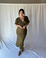 Load image into Gallery viewer, Uma Dress in Khaki - RUBY

