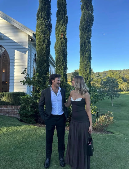 Nicolette Maxi Dress in Espresso