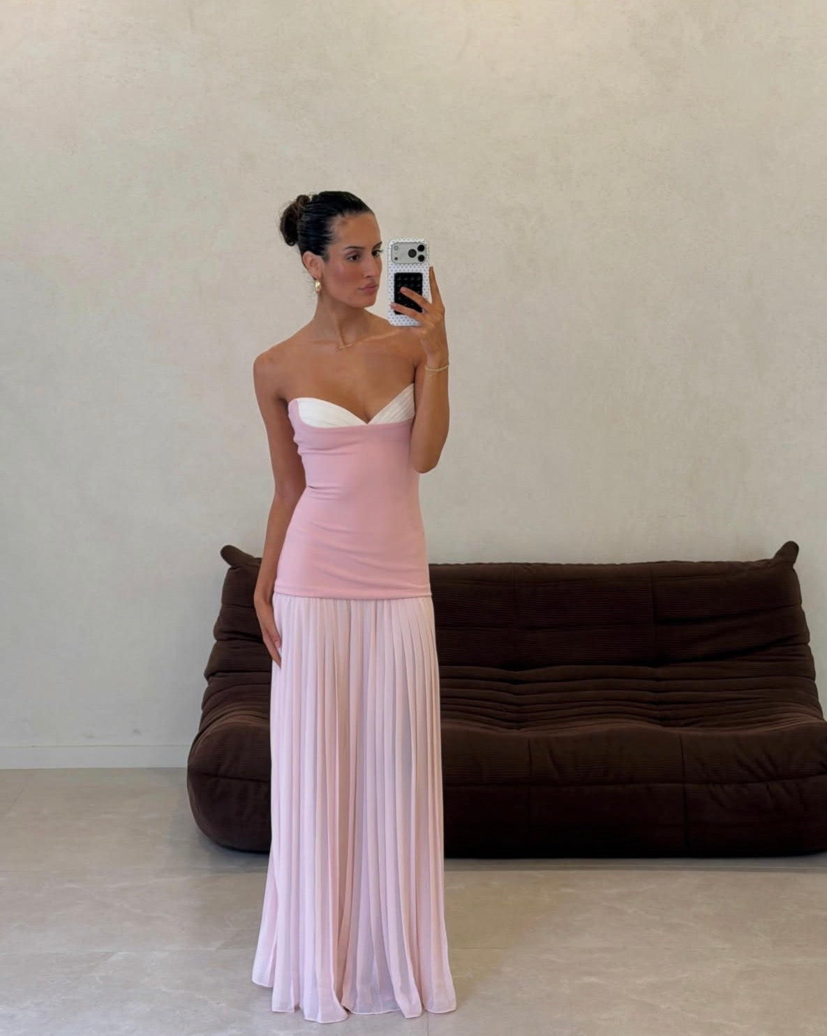 Nicolette Maxi Dress in Baby Pink
