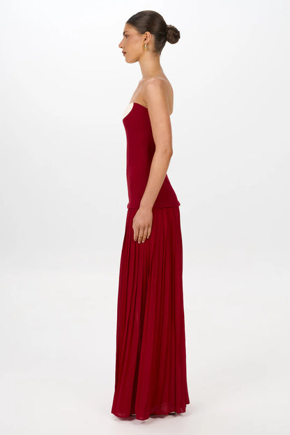 Nicolette Maxi Dress in Raspberry