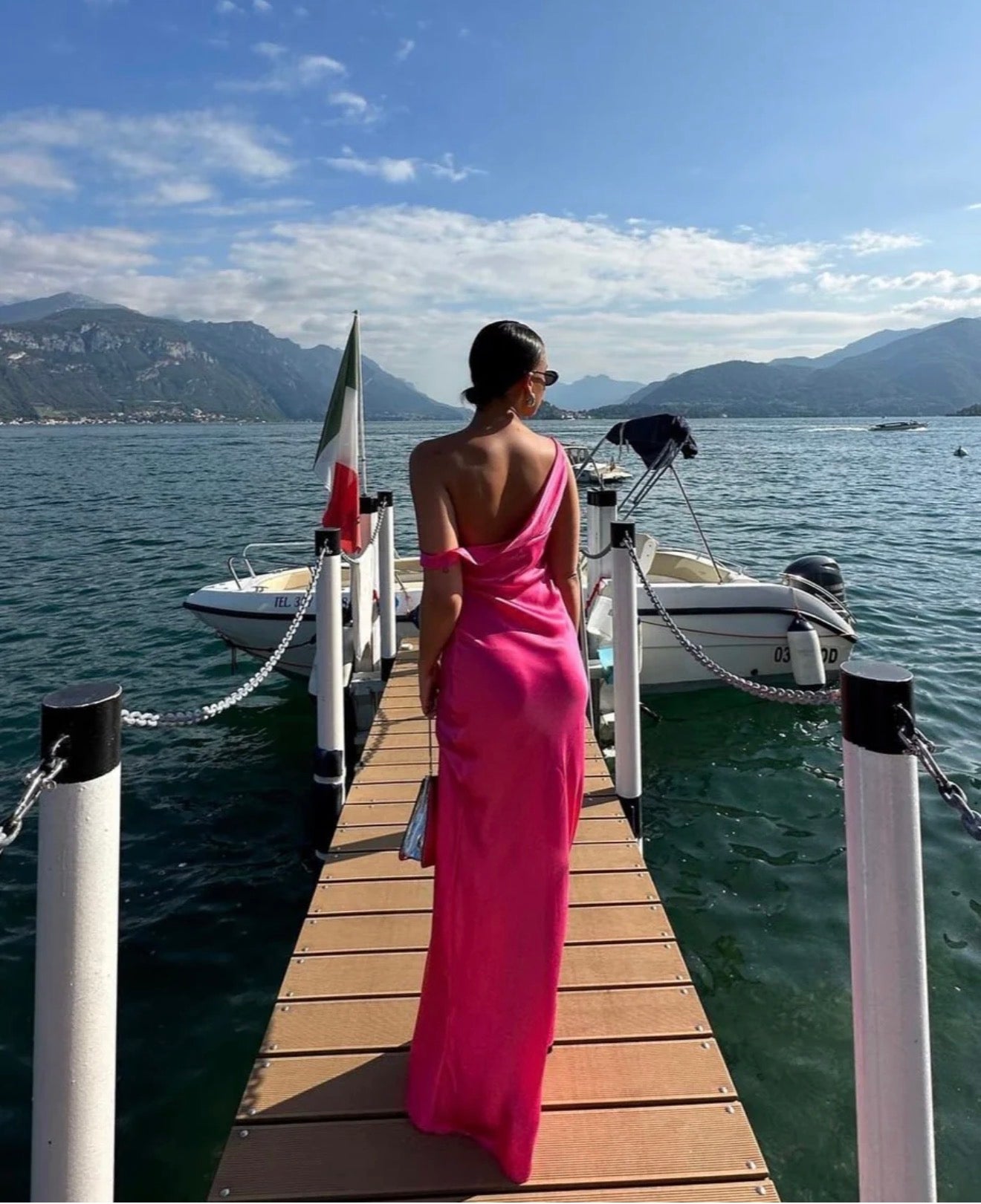 Monika Gown in Neon Pink