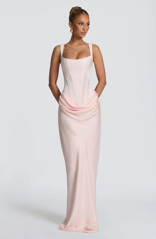 Cornelia Maxi Dress in Blush