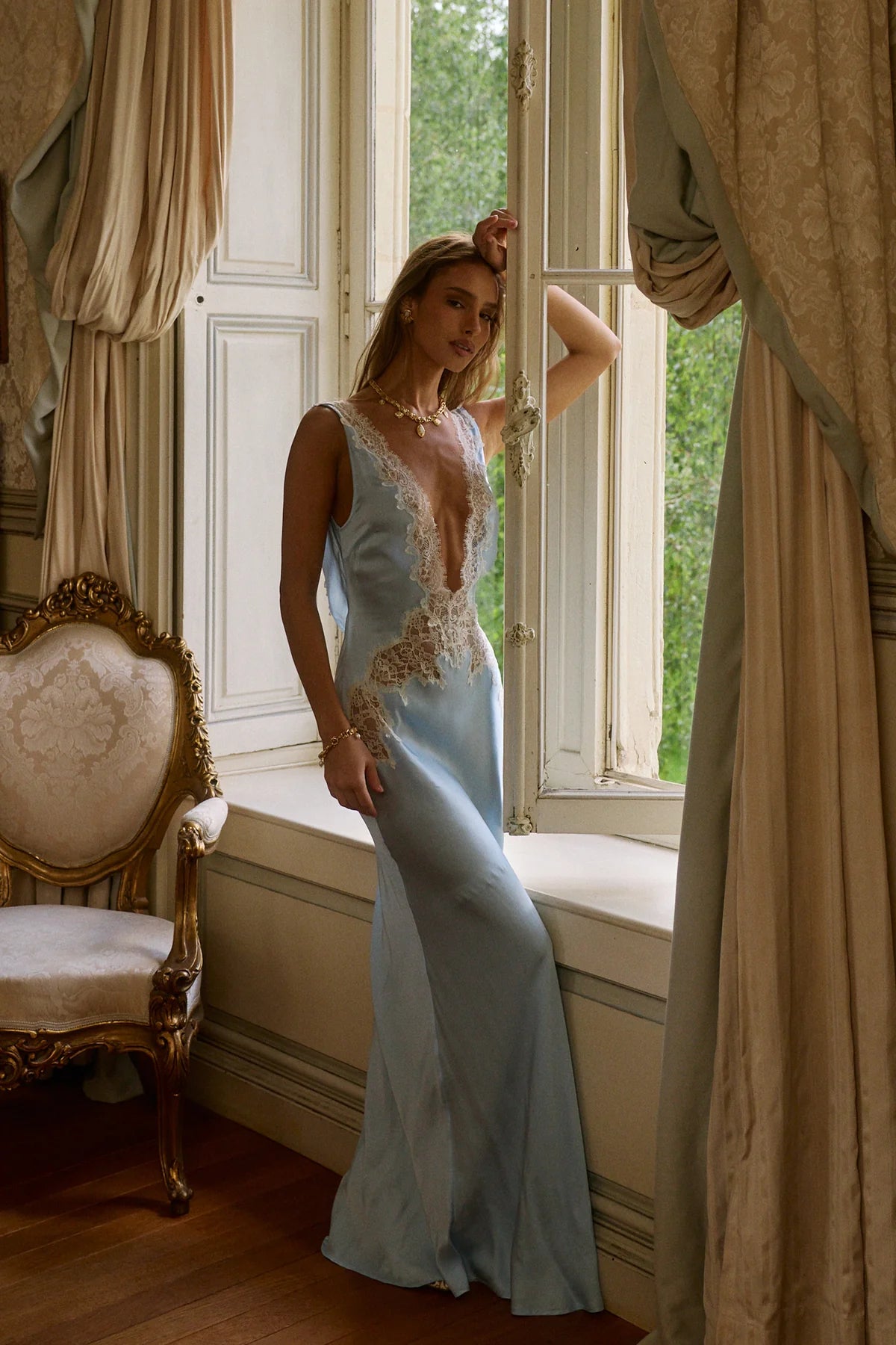 Celestia Maxi Dress in Ciel
