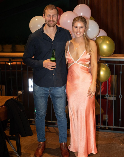 Veronique Maxi Dress in Coral