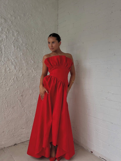 Laurel Sleeveless Maxi Dress In Red