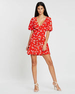 Load image into Gallery viewer, White Daisy Wrap Dress - Bec + Bridge
