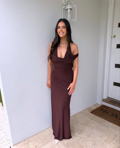 Mariela Gown in Espresso