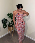 Load image into Gallery viewer, Dime Silk Slip in Aimee Floral - RUBY
