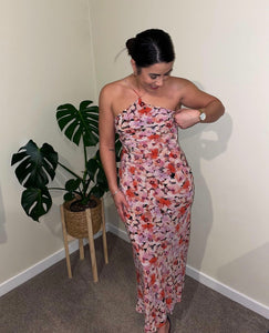 Dime Silk Slip in Aimee Floral - RUBY