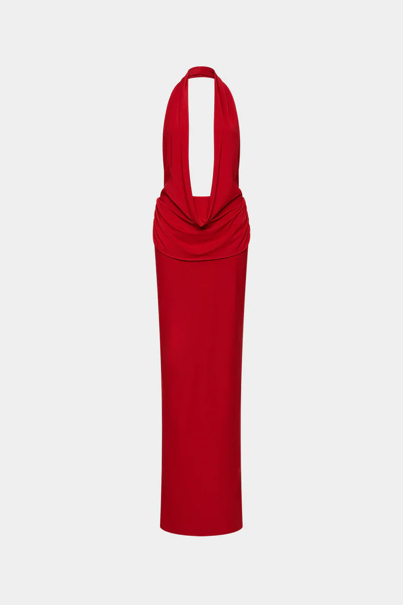 Vanessa Jersey Dress in Cherry
