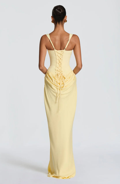 Cornelia Maxi Dress in Lemon