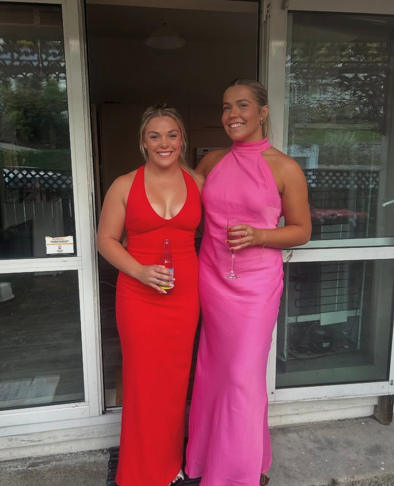Claire Satin Drape Dress in Pink