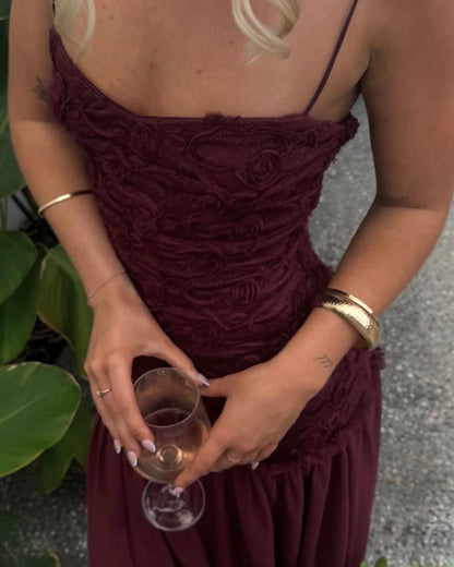 Renata Dress in Port